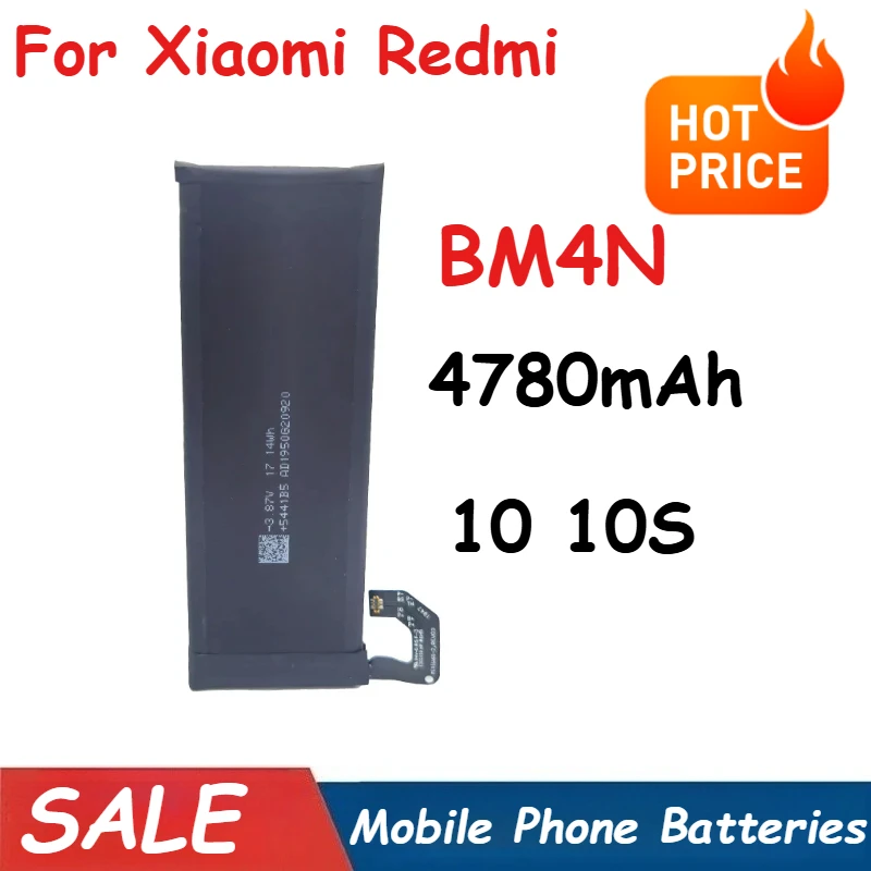 

BM4N Compatible Battery 4780mAh High-capacity for Xiaomi Redmi 10 10S Mobile Phone Batteries