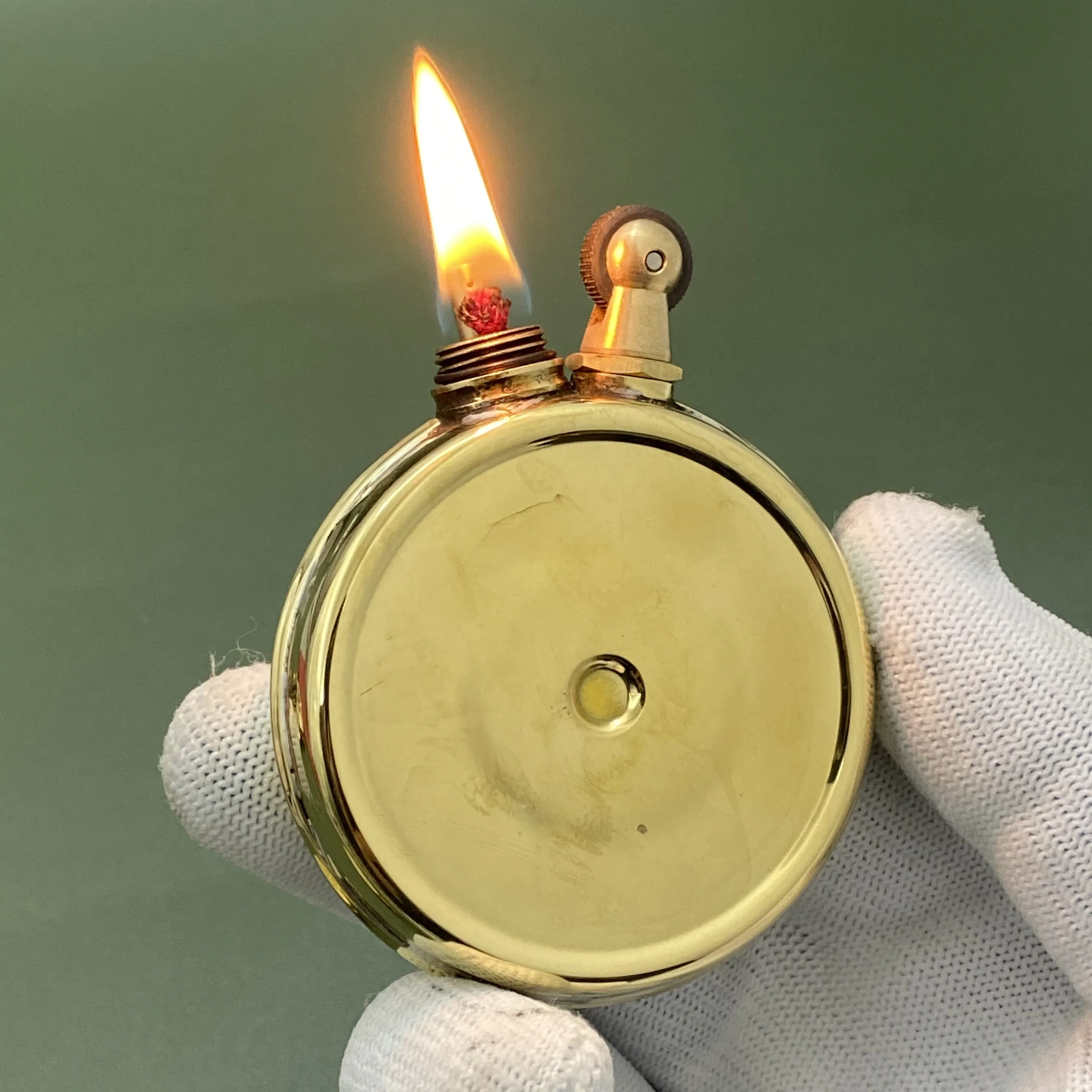 Fire Dragon Kerosene Lighter Rare Handmade Pure Copper Sealed Waterproof Ultra Long Standby Oblique Fire Pipe Lighter Cigarette