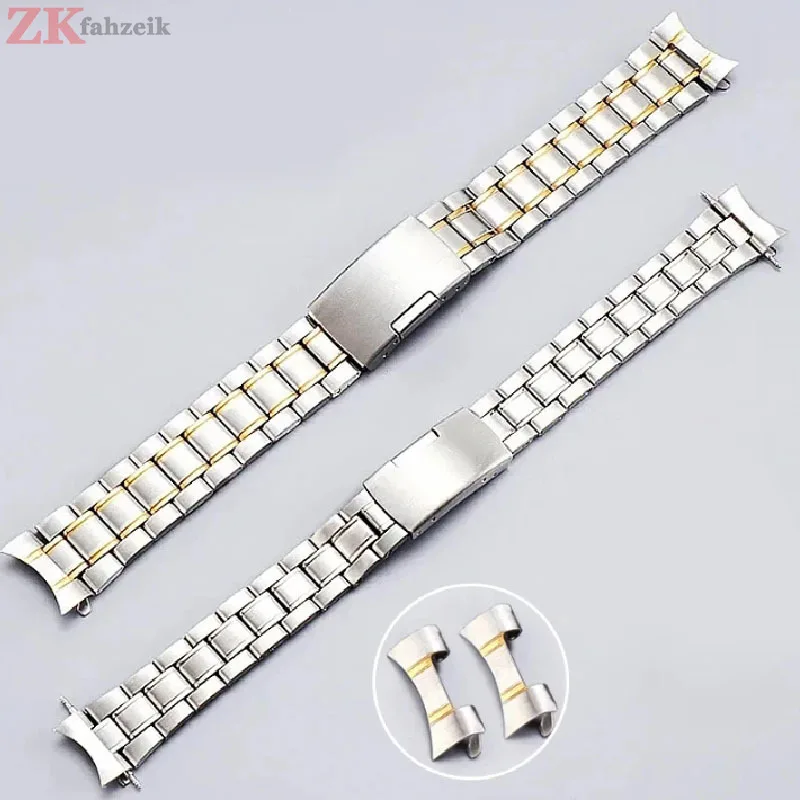 20mm 22mm High Quality Metal Stainless Steel Watch Strap Curved Metal End Watchband Bracelet Watch Accessories