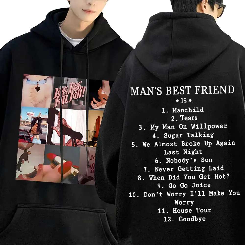 

Sabrina Carpenter Album Cover Graphic Hoodie Man's Best Friend Print Sweatshirt Men Women's Fashion Pop Music Pullover Hoodies