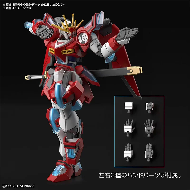 Bandai Anime Model Toys, Figurines d'action, Build & GBB HGBM 1/144 SHIN BUR05.GUNDAM, Cadeaux d'ornements à collectionner pour garçons, Original et authentique