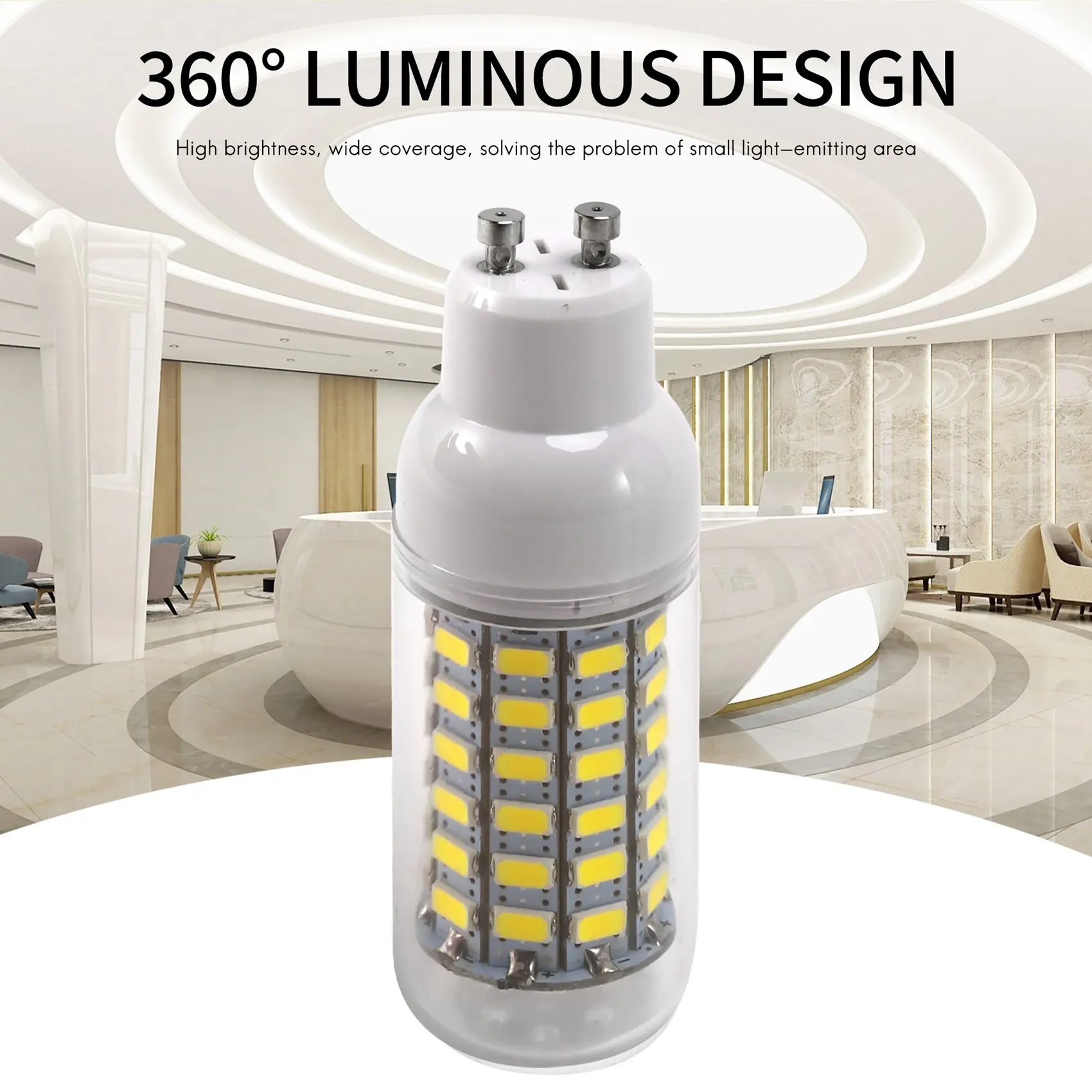 ABZV-GU10 10 Вт 5730 SMD 69 Светодиодные лампы Светодиодные лампы для кукурузы Светодиодная лампа Энергосберегающая 360 градусов 200-240 В Белый