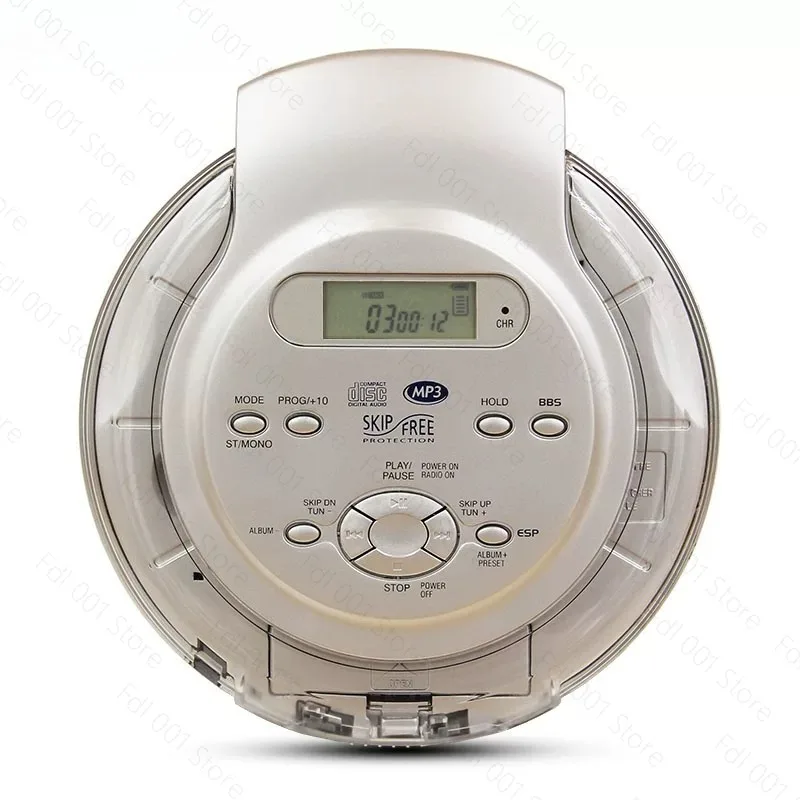 Portable CD Player Walkman Bass Boost LCD Display Shockproof MP3 3.5mm Audio Jack