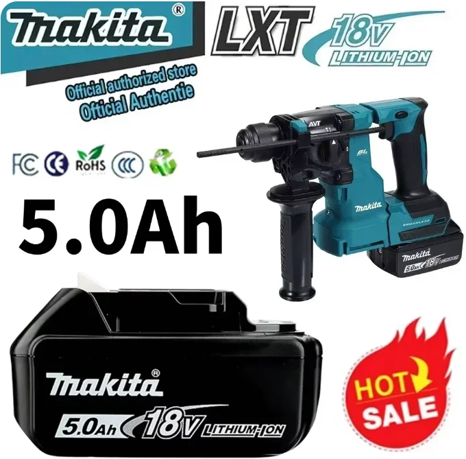 100% Original Makita 5Ah for Makita 18V Battery BL1830B BL18