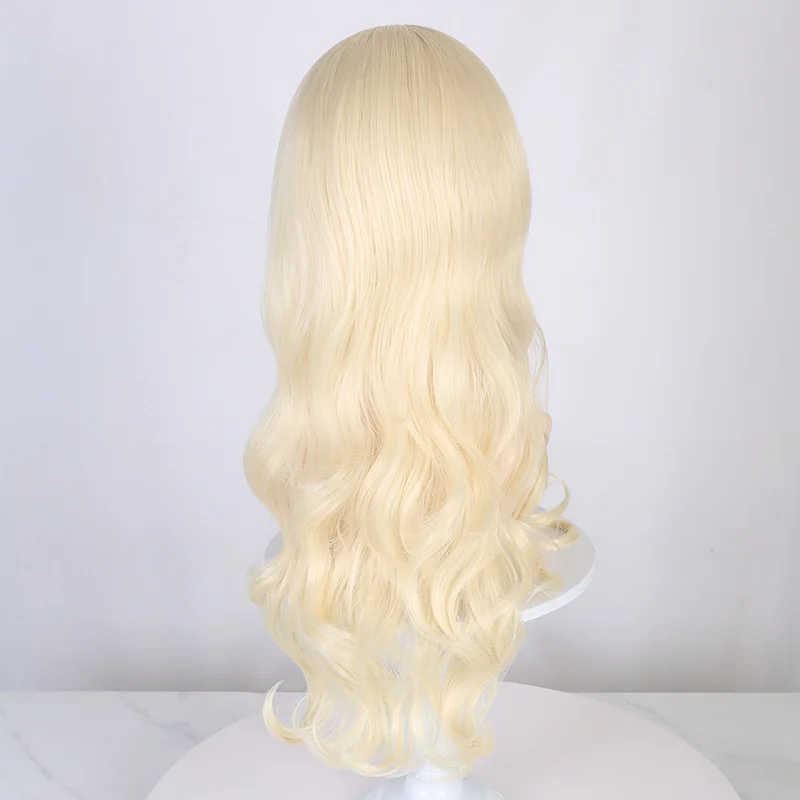 Peruka Barbie długa peruki blond dla kobiet codzienna impreza luźna syntetyczna włosy typu Body Wave peruka dla dziewczynek Halloween Cosplay