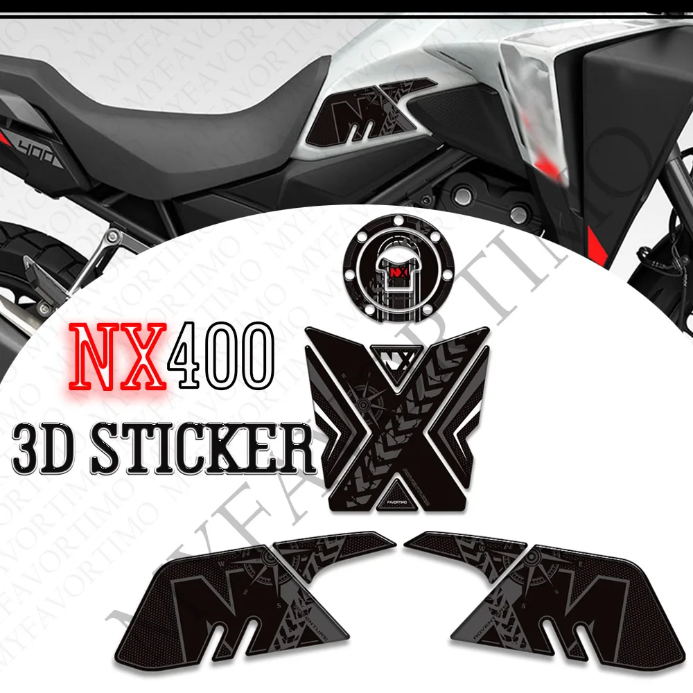 For Honda NX400 NX500 NX 400 500 2024 Motorcycle Protector Tank Pad Side Grips Gas Fuel Oil Kit Knee Stickers Decals For Honda N