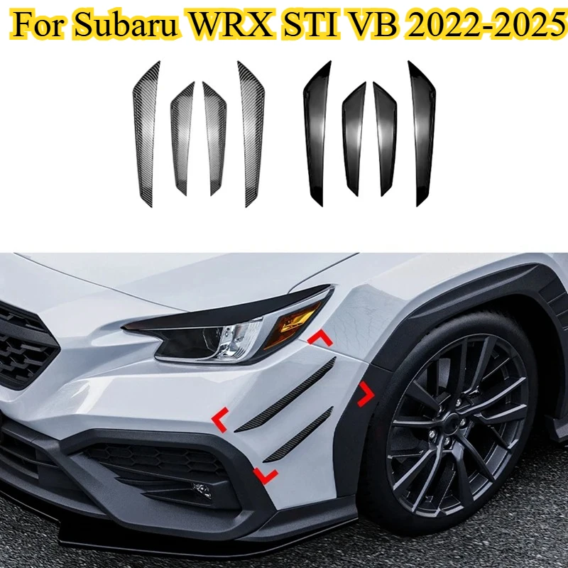 

NONGSHI Car Front Bumper Outer Side Splitter Spoiler Canard Trim for Subaru WRX STI VB 2022+ Carbon Fiber/Bright Black