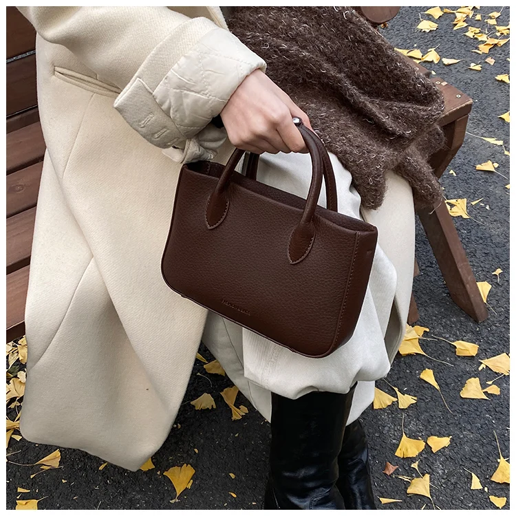 

Winter Pure Color Maillard Korean Version Simple Commuting High-End Single Shoulder Handbag Bag for Women