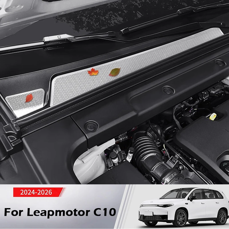 

For Leapmotor C10 2024-2026 Engine Hood Insect Cover Car Insect Net Decoration Cover Engine Air Intake Protection Accessories