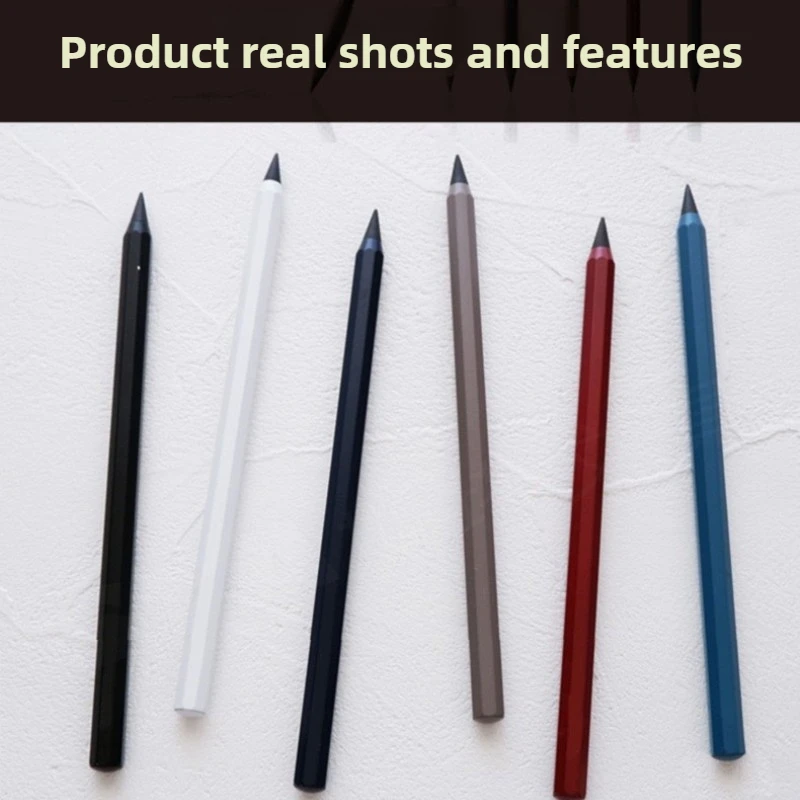 6/1 PCS 금속 영원한 잉크 펜 없음 6 색 마술 연필 무제한 신기술 쓰기 그림 편지지 학교 용품