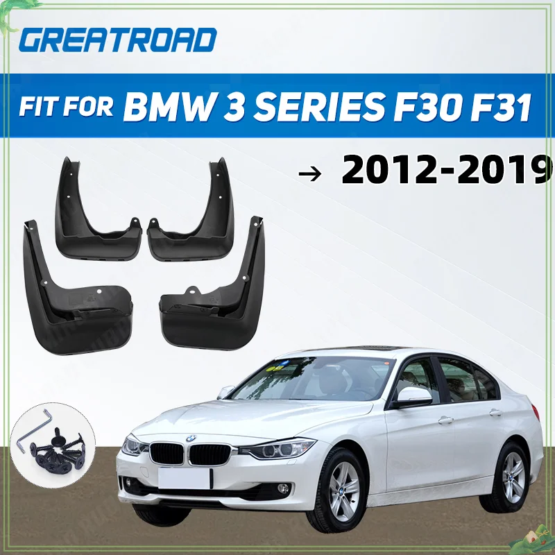 Garde-boue avant et arrière de voiture, garde-boue, accessoires de voiture, BMW Série 3, F30, F31, 2012-2019, 4 pièces