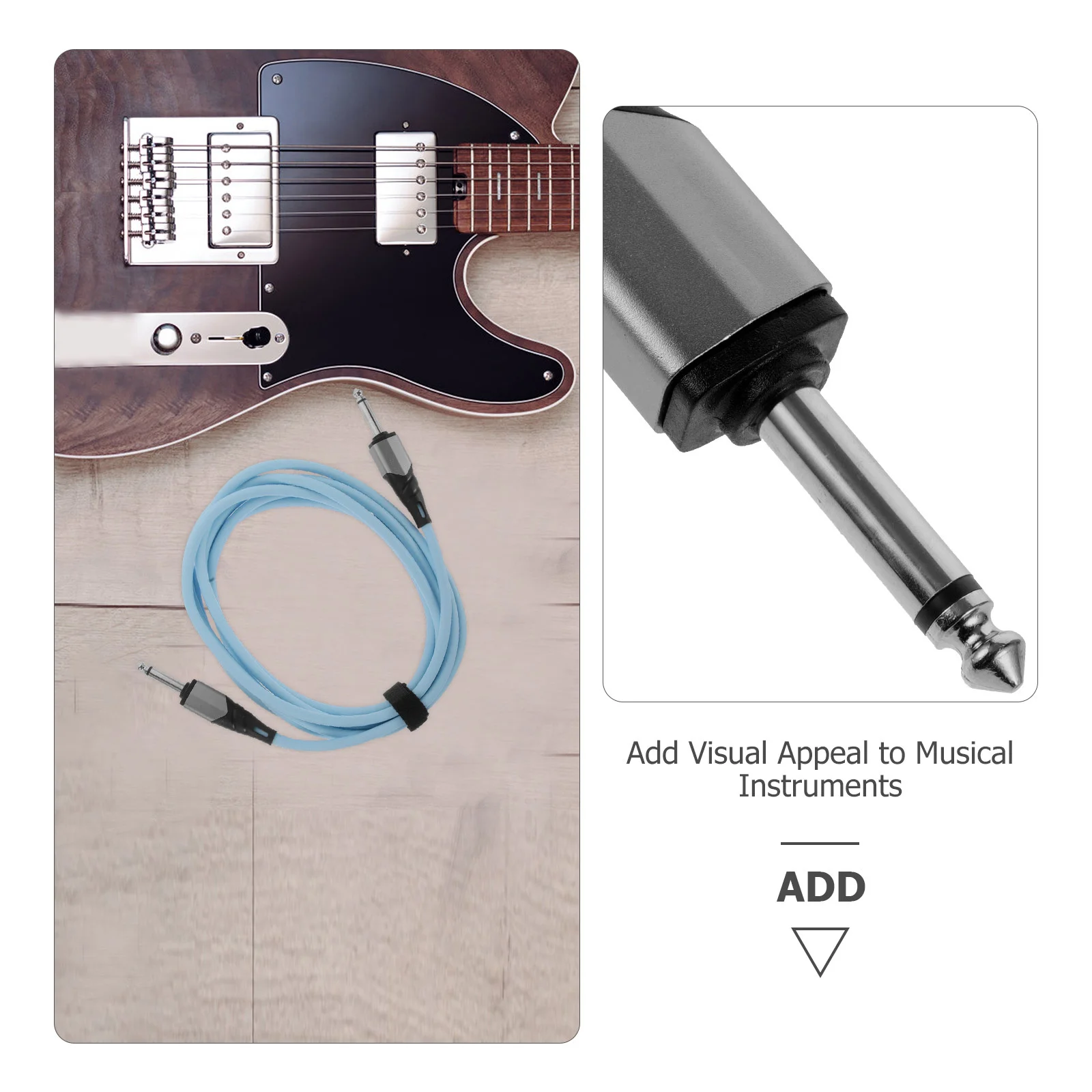 Cavo per strumento per chitarra elettrica da 3 metri Cavo patch per basso per riduzione del rumore in PVC Cavo da 6,5 mm per performance dal vivo
