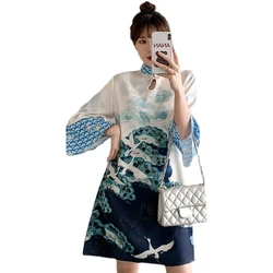 2021 White Plus Size 3XL 4XL Party Casual Qipao Traditional Chinese Clothing Vintage Modern Improved Cheongsam Dress for Women