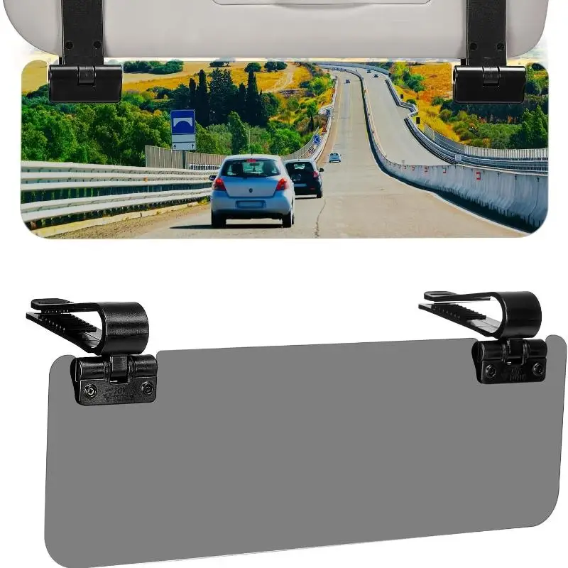 Universal Car Sun Visor Extender Adjustable Anti Glare Driving Shield Extended Sun Visor With Dual Clips For Truck Windshield