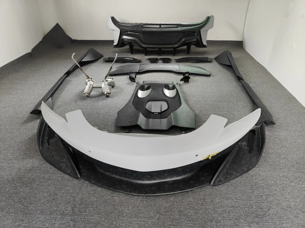 600LT Style Carbon Fiber Body Parts for McLaren 570S540C Convertible Front & Rear Bumpers Side Skirts Rear Spoiler