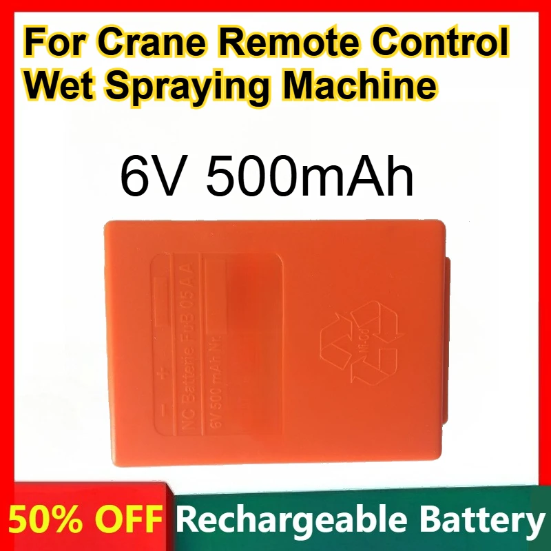 FUB 05AA NI-MH Batteries 6V 500mAh for Crane Remote Control Wet Spraying Machine Large Capacity Rechargeable Batteries