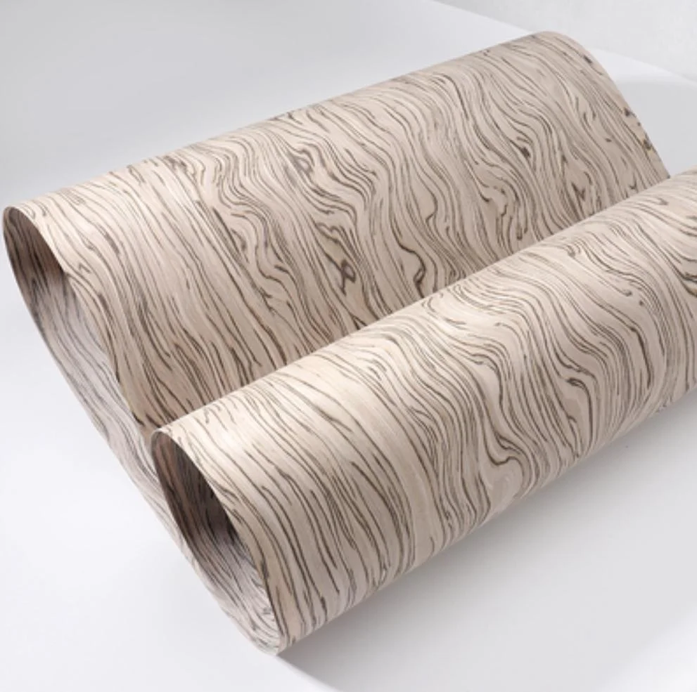 

L:2.5meters Width:580mm T:0.25mm Tech Silver Rail Wood 390N Handmade Veneer Decoration High End Fashionable Wood Veneer