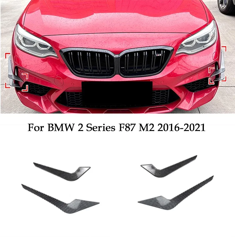 

Car Front Wind Knife for BMW 2 Series F87 M2 2016-2021 Side Diffuser Splitter Blade Air Vent ABS Auto Body Kits Car Accessories