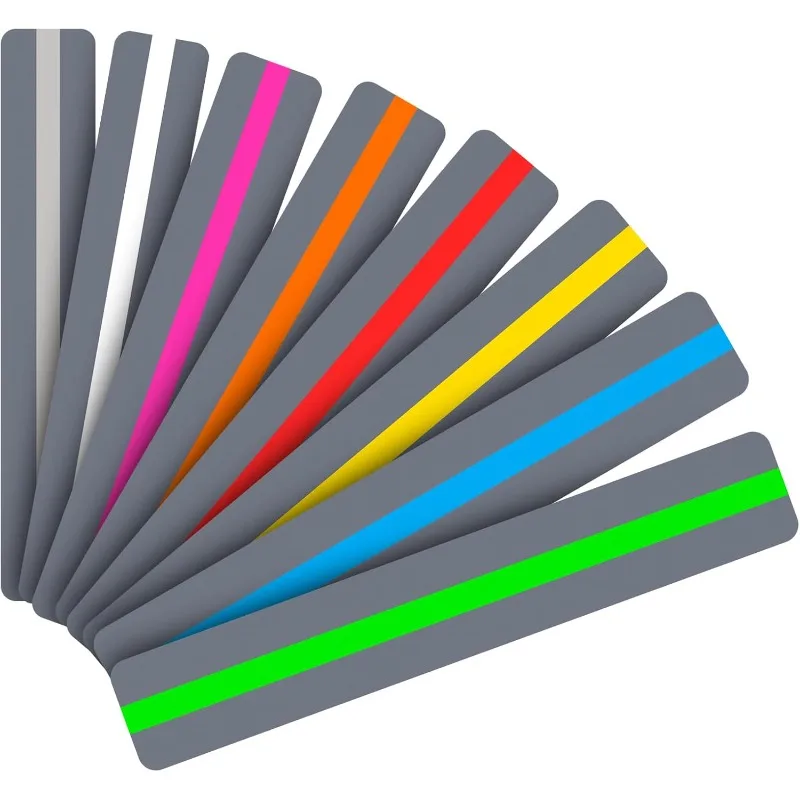 شرائط القراءة الموجهة / تراكب ملون / شرائط تسليط الضوء على / هايلايتر / الإشارة المرجعية / ألوان متنوعة مساعدة #1