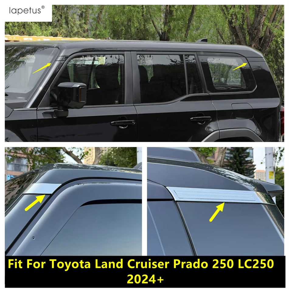 

Car Window Pillar A C Post Panel Strip Decor Cover Trim ABS Chrome Accessories For Toyota Land Cruiser Prado 250 LC250 2024 2025