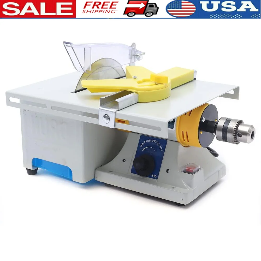 Jewelry Lapidary Equipment Mini Table Saw Polishing Grinder Machine Multi-functional High Efficiency DIY Fun