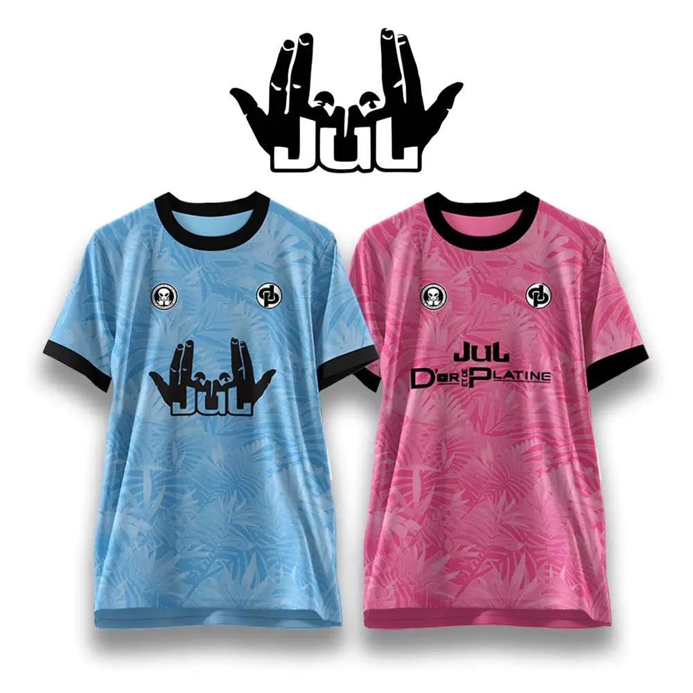 

New JUL Football Jersey Men's And Women's Short-Sleeve Sport Crew Neck T-Shirt DP Print Customizable Breathable Soccer Uniform