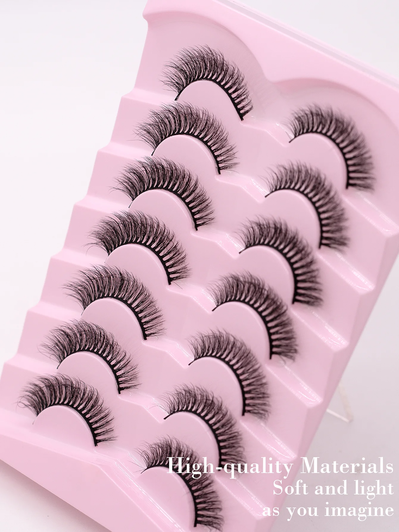 7 คู่ CAT EYE Lashes End Eye ยาว Manga Lashes Volumized Eyelash EXTENSION Wispy Fluffy 7-15 มม.Faux Mink ขนตาปลอม