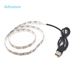 5 M USB LED Strip Light 5V 3528 1 metro 5 metri giallo freddo bianco rosa verde blu rosso SMD Ribbon plafoniera impermeabile