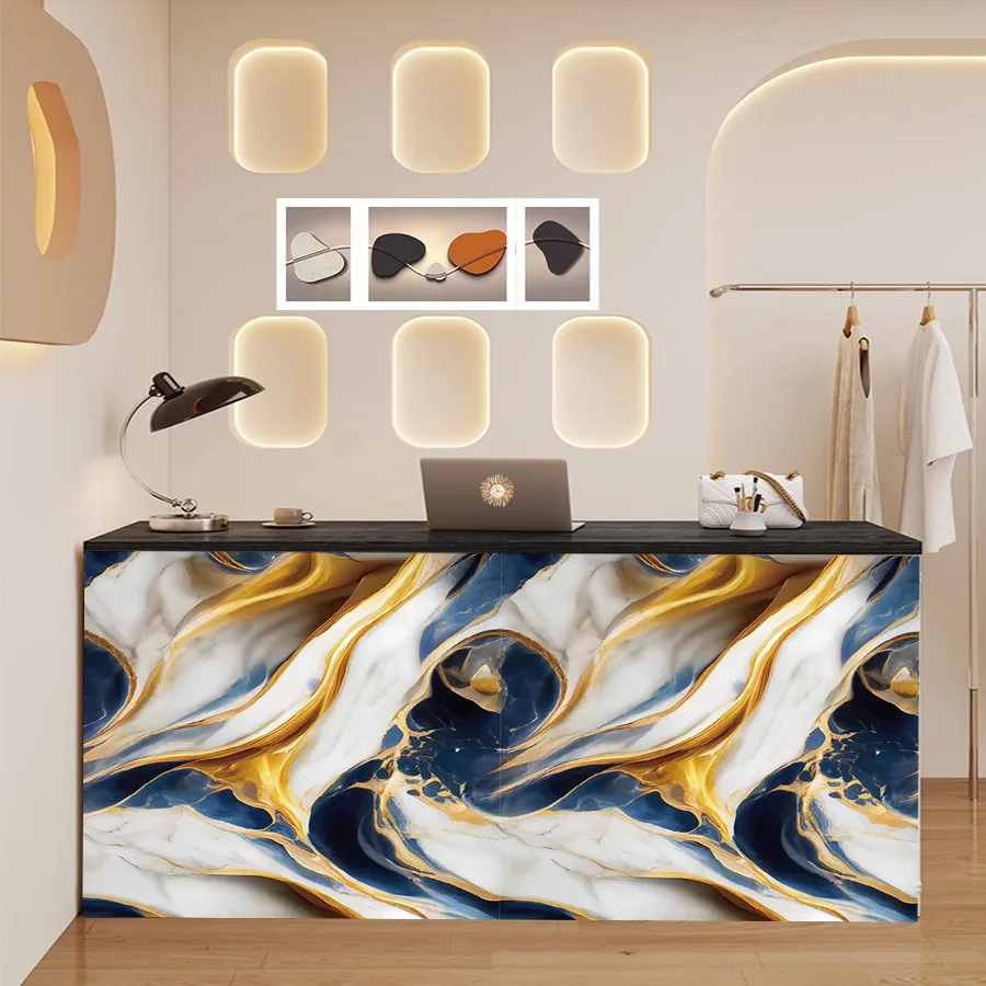 40cm Marble Kitchen Oil-proof Stickers Self-Adhesive Waterproof Cabinet Stove Countertop Wallpaper Desktop Bathroom Renovate