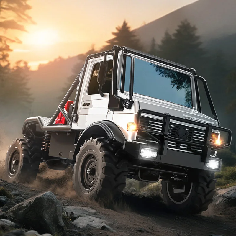 MN Mn333 RC سيارة Unimog U4000 1/18 رباعية العجلات محرك على الطرق الوعرة معدن الجبهة سبيكة لعبة مجسمة التحكم عن بعد سيارة تسلق مركبة هدية