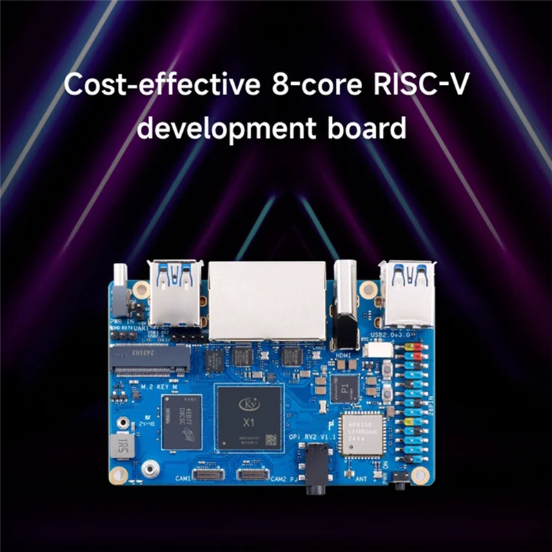 ل Orange Pi RV2 مجلس التنمية + بالوعة الحرارة RISC-V 2TOPS AI CPU Wifi BT5.0 M2 PCIE SSD كمبيوتر صغير دعم Ubuntu OS 4GB #2
