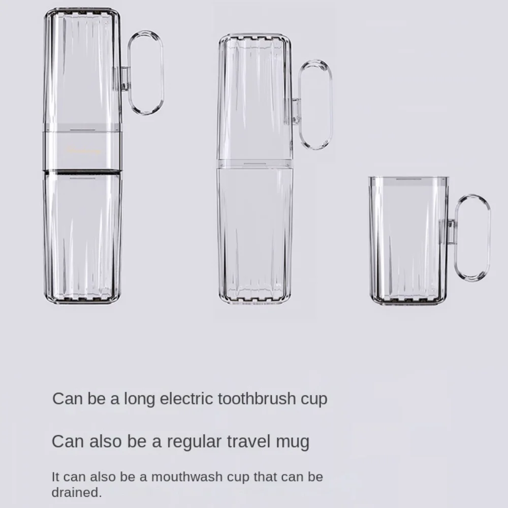 Tazza portaoggetti in plastica per dentifricio, design con sigillo, custodia trasparente impermeabile per spazzolino, tazza per collutorio, scatola portaoggetti moderna per spazzolino