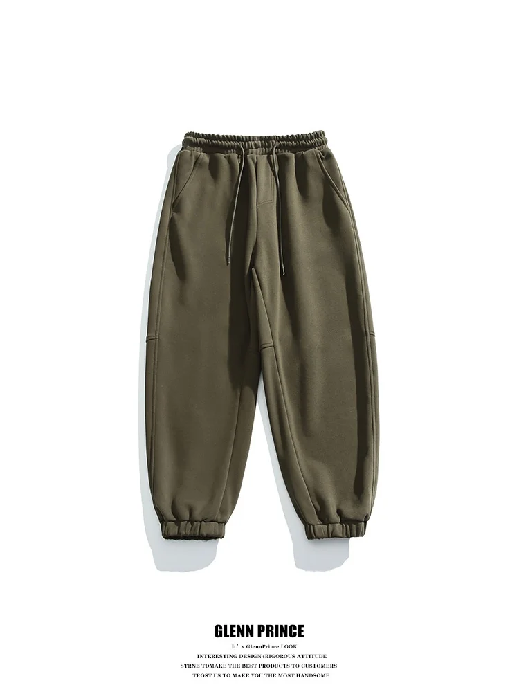 

GPstudio Japanese Sle Simple Letter Embroidery Loose Sports Sweatpants Men Spring Pure Color Casual Long Pants