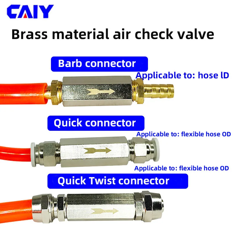 Pneumatischer Rückschlag ventil anschluss 6mm 8mm 10mm 12mm Luft schlauch Gas Einweg ventil 1/8 "3/4" 1/4 "1/4" Kompressor rohr anschluss adapter