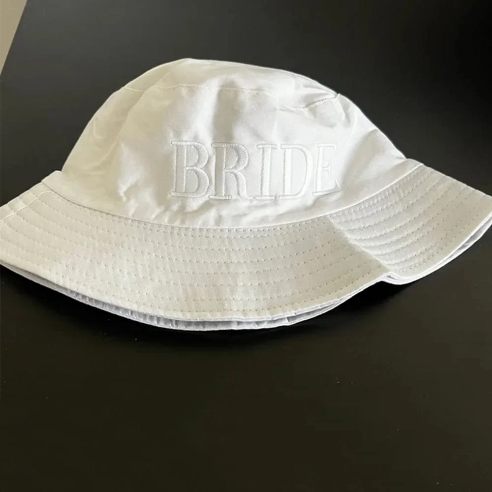 

Custom Embroidered Bride Groom Bucket Hats Personalized Couples Wedding Party Gift Caps Unisex Fisherman's Hat for Men and Women