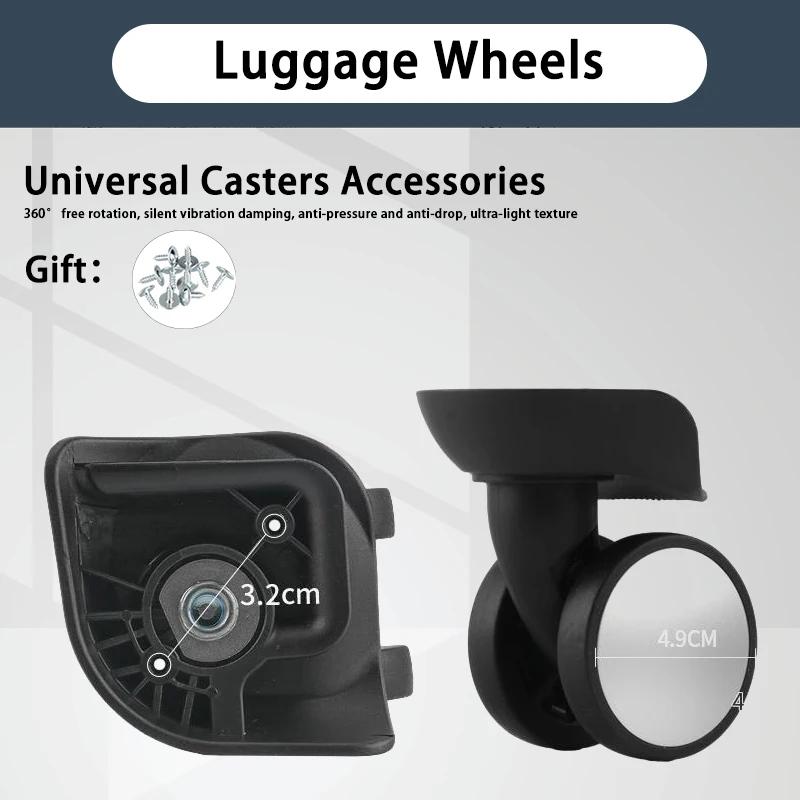 

Luggage Accessories Replacement Universal Wheel Trolley Case Load-bearing Wheel Suitcase Wear-resistant Replacement Casters