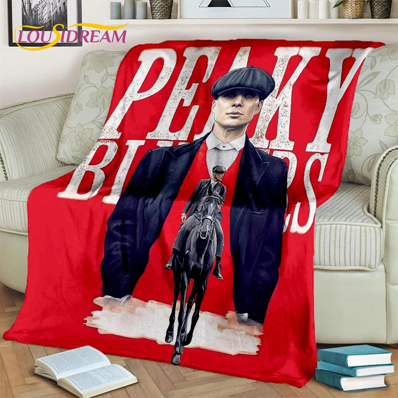 HD Tommy Shelby 3D P-Peaky Blinders Blanket,Soft Throw Blanket for Home Bedroom Bed Sofa Picnic Travel Office Cover Blanket Kids