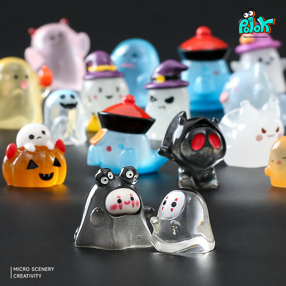

Halloween Mini Ghost Blind Bag - Cute Tiny Realistic Figurines - Trendy Toy Desktop Decor Miniatures
