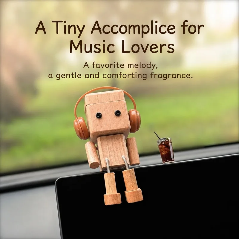 New Creative Wooden Leg-Shaking Ornament For Car Air Fresheners, Cute Car Screen Decoration, Gift Fo