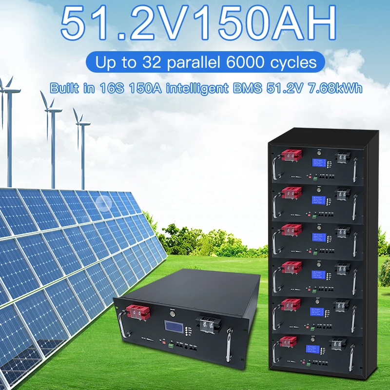 Professional Customized Home Use 51.2V150Ah 15Kwh 5Kw Inverter Solar Power Energy Storage System