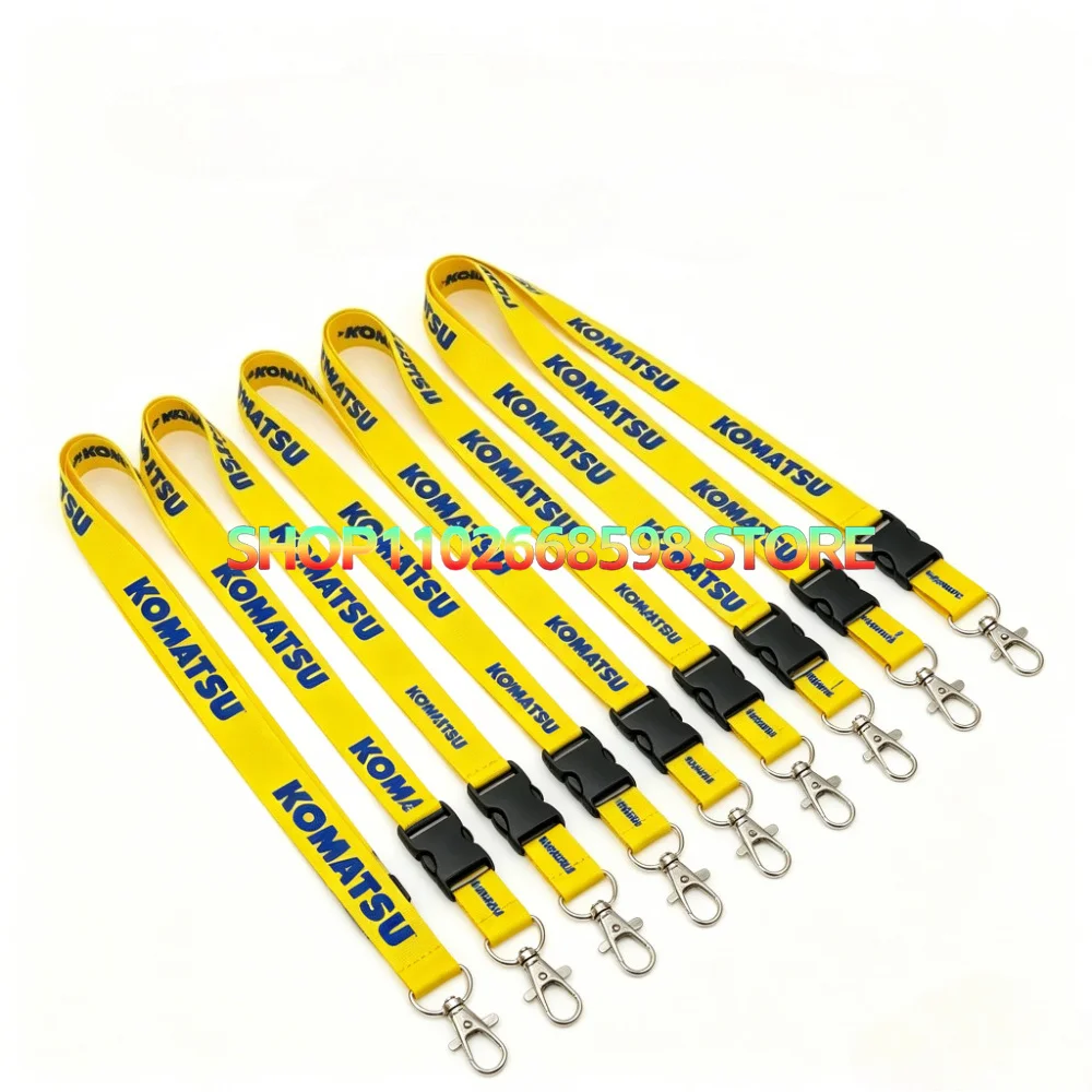 50PCS For Komatsu LOGO Detachable Lanyard Anti-lost Neck Strap For Excavator Keychain  ，Hanging Neck Lanyard Universal