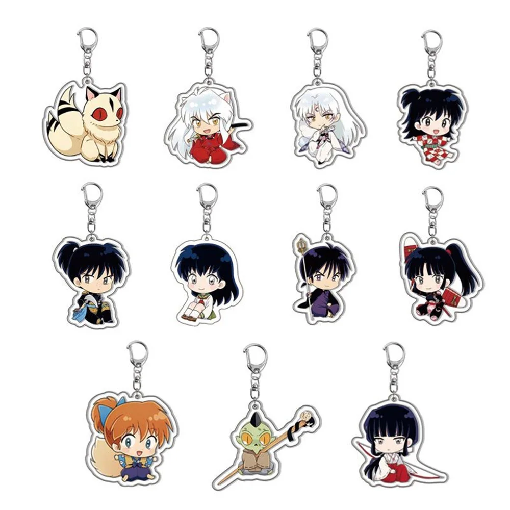 Inuyasha Sesshoumaru Anime Character Key Pendant, Mochila Chaveiro, Acessórios de vestuário, Book Bag, Card Gift
