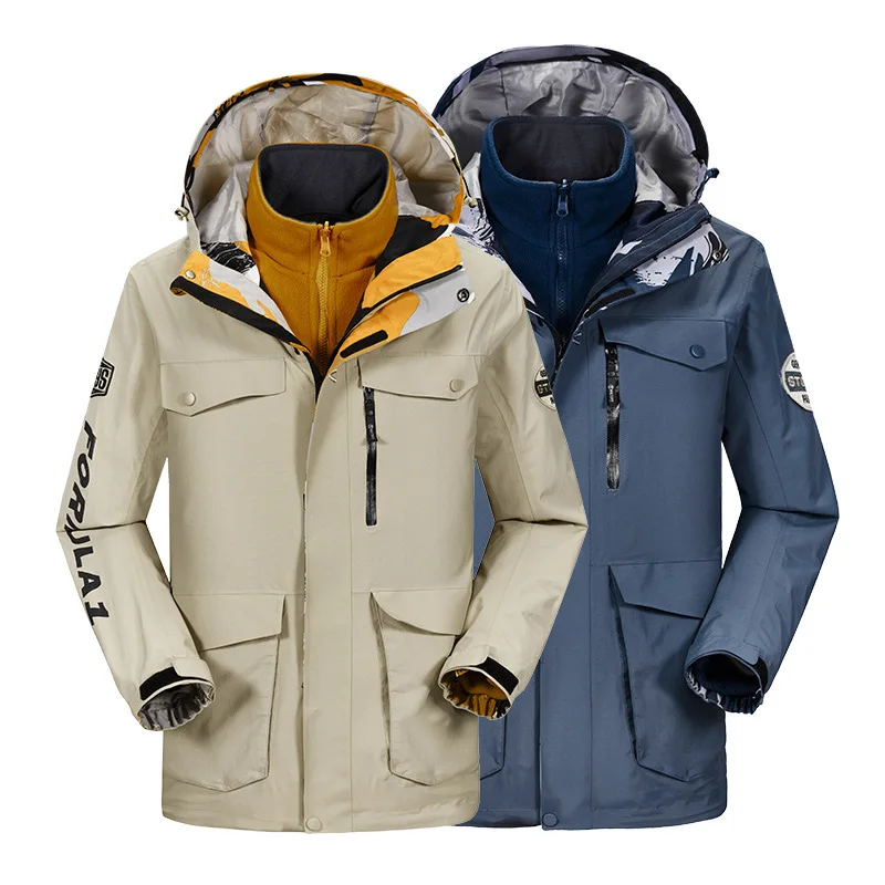 

Two Twinset Couples' Stormwear Autumn Winter Warm Outdoor Storm Suit Couples' Waterproof And Windproof Climbing Suits