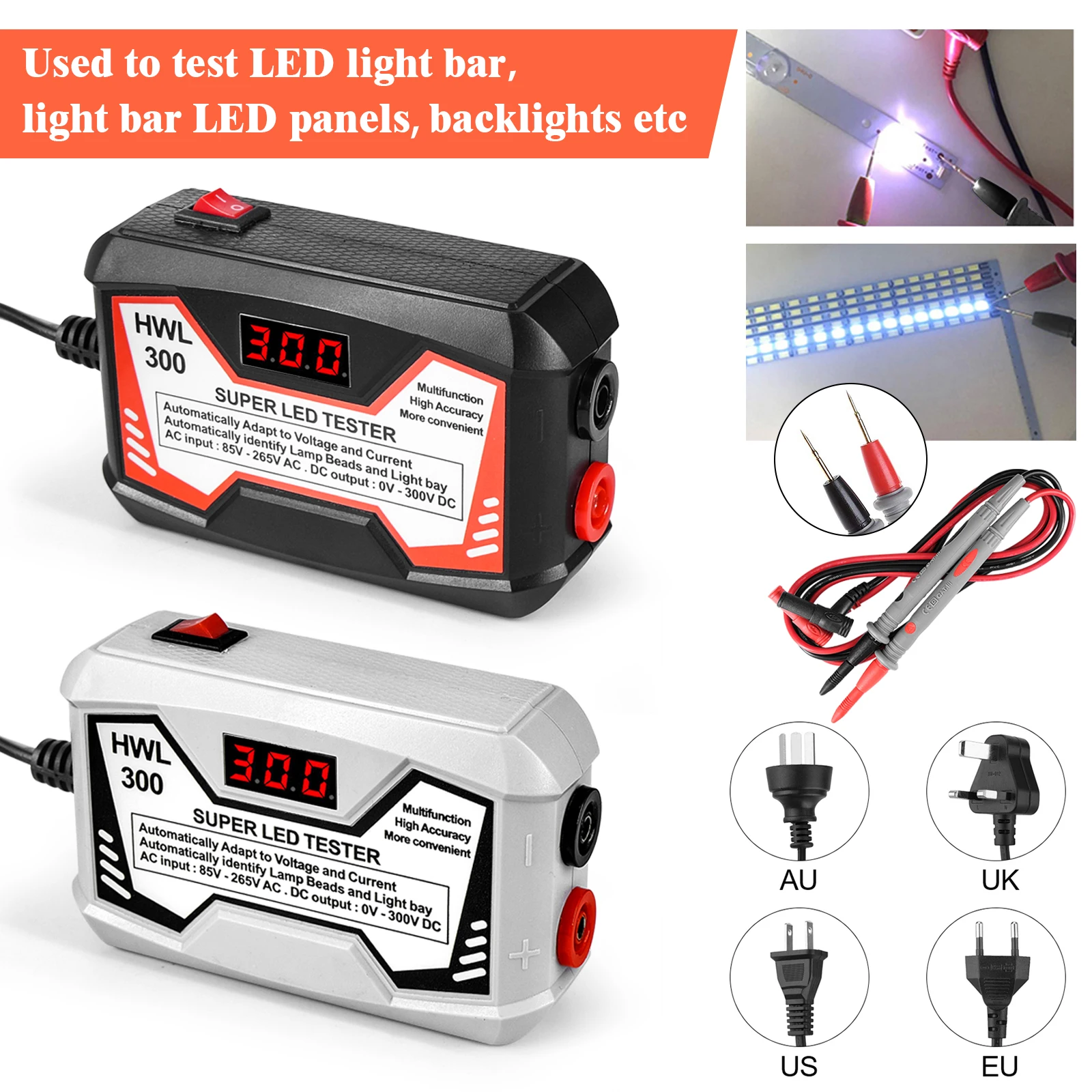 0-300V Output Led Tv Backlight Tester Multipurpose Led Strips Kralen Test Tool Ls\'d Tool EU US UK AU Plug