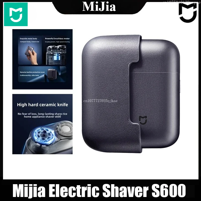 MIJIA Electric Shavers Portable Razor Men Type-C Rechargeable Shaving Beard Machine Trimmer Dry Wet Shaving Washable S600