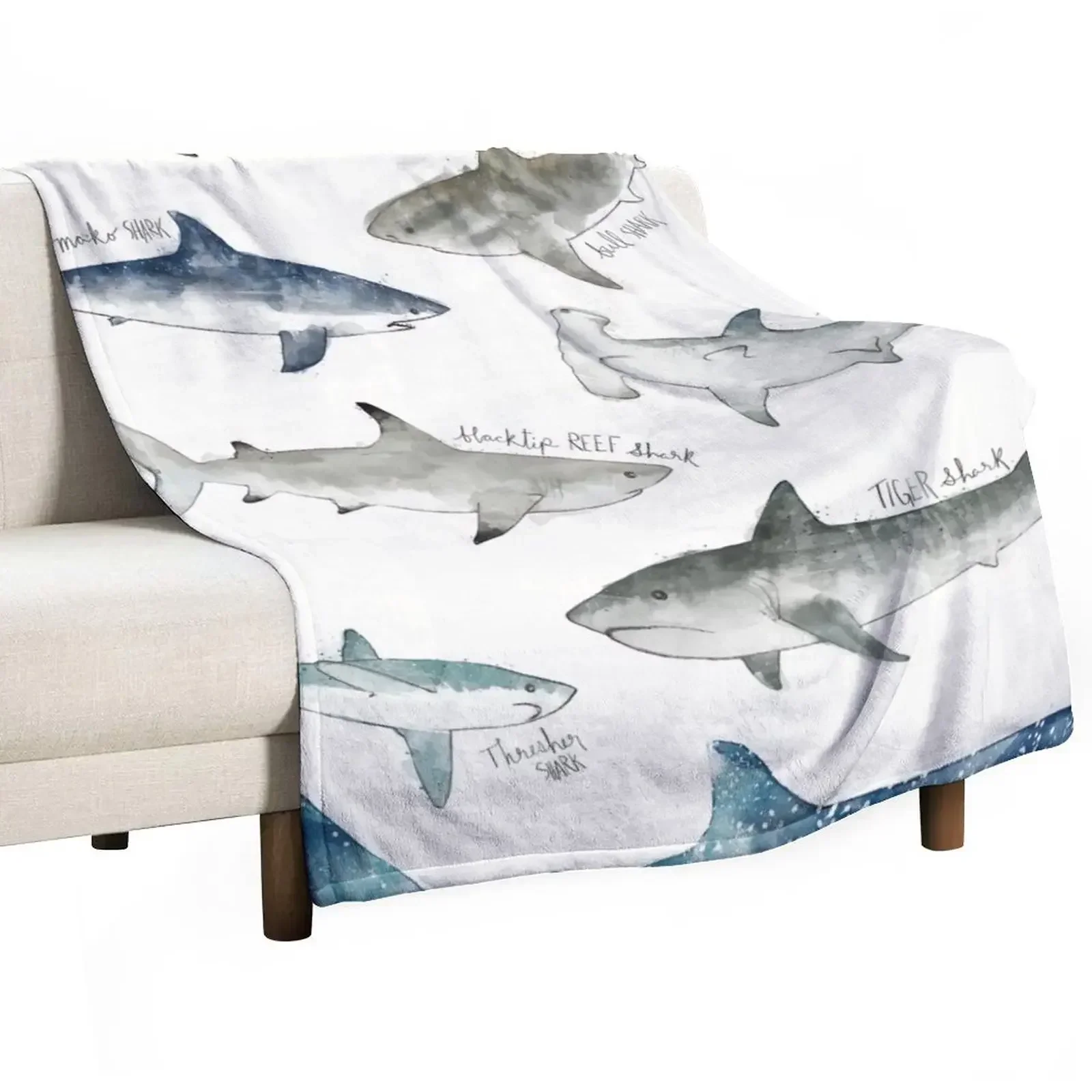 

Sharks Throw Blanket Heavy Luxury Thicken blankets ands Tourist Blankets