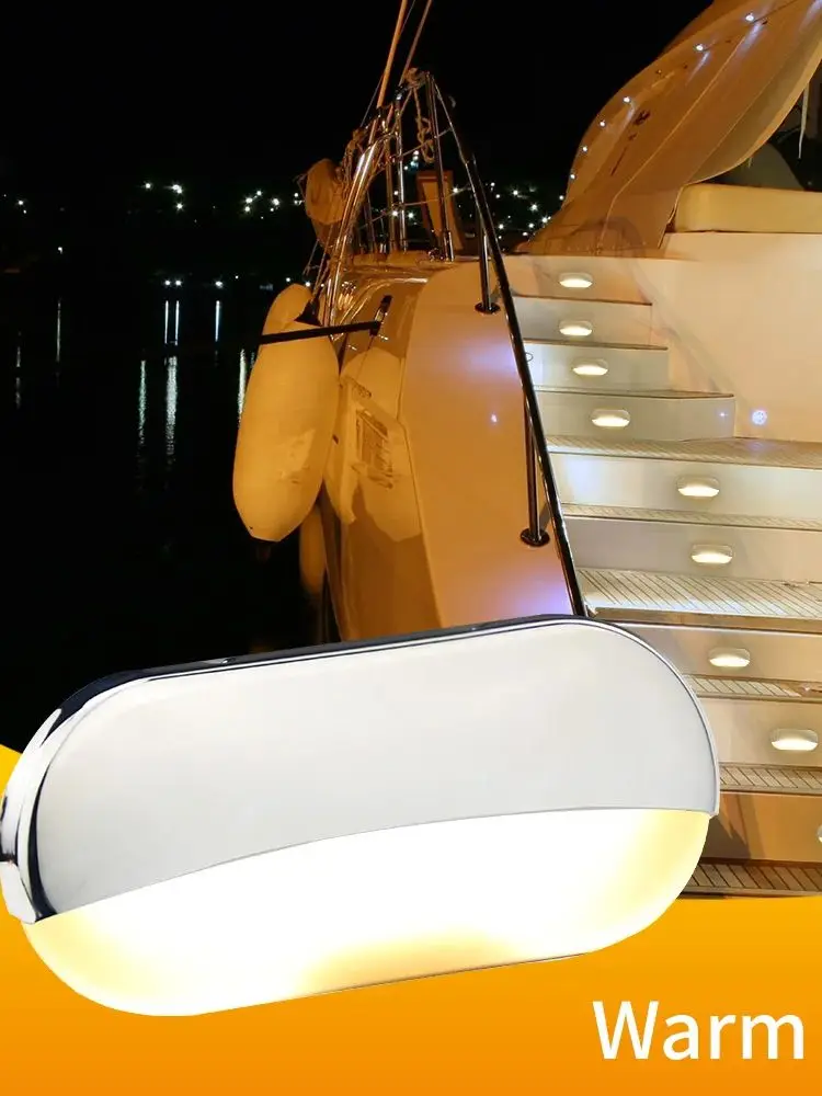 2X12V مركبة بحرية LED مجاملة أضواء لدرجات السلم RV مقطورة الممر حديقة أضواء الخطوة #5