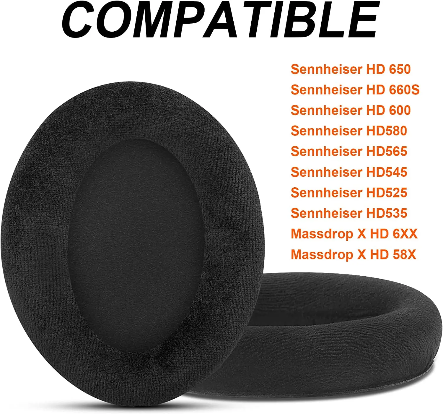 Replacement Earpad Cups Cushions Compatible with Sennheiser HD545 HD565 HD580 HD600 HD650 HD660S HD535 HD265 HD525 HD6XX HD58X H