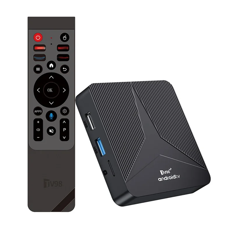 Android 14 TV Box 2GB + 16GB RK3518 Quad-Core 2.4G/5G Dual Wifi Smart TV Box Plugue UE
