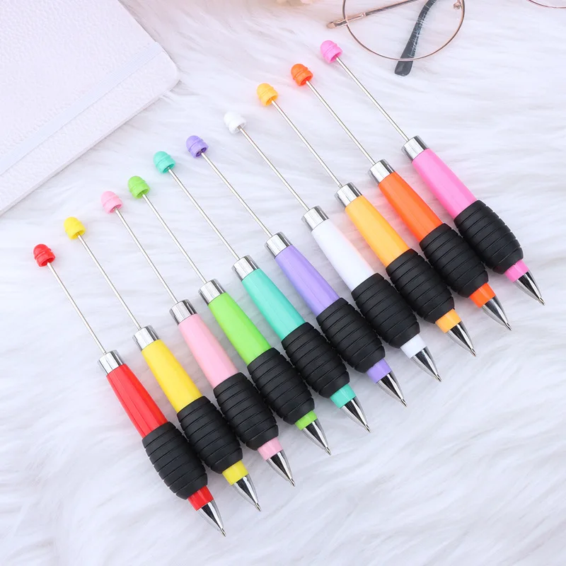 40Pcs Newest DIY Retractable Beading Pen Creative  macaron color retractable rotating beading gift ballpoint pen